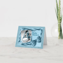 Blau Es ist eine Baby Shoes Baby Dusche Einladung