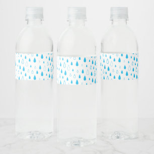 Blau fällt. wasserflaschenetikett