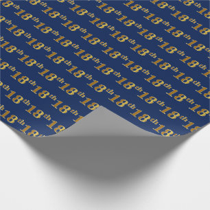 Blau, Falschgold 18. (Achtzehntes) Ereignis Geschenkpapier