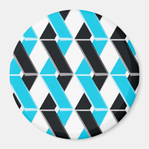 Blau, fett, cool, trendig geflochtene geometrische magnet