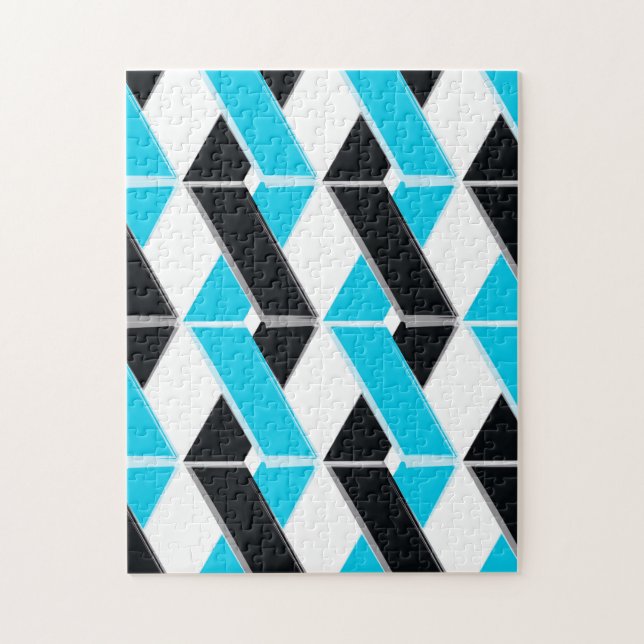 Blau, fett, cool, trendig geflochtene geometrische puzzle (Vertikal)