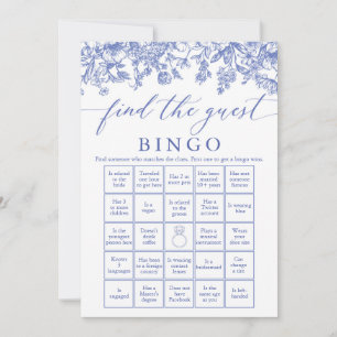 Blau finden Sie das Bingo Brautparty Game Einladung