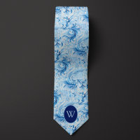 Blau floral Inspiriert Monogramm