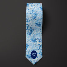 Blau floral Inspiriert Monogramm