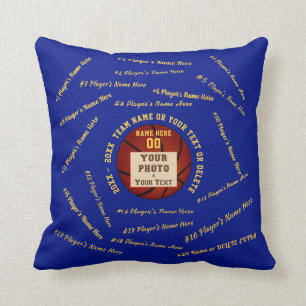 Blau Foto die Namen-Basketball-Kissen alles Kissen