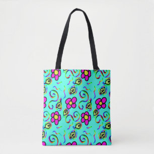 Blau-fröhliche Blume Design Sommer blau und rosa u