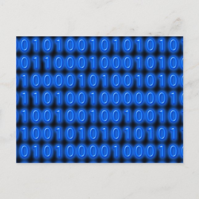 Blau für schwarzen Binärkode Postkarte (Vorderseite)