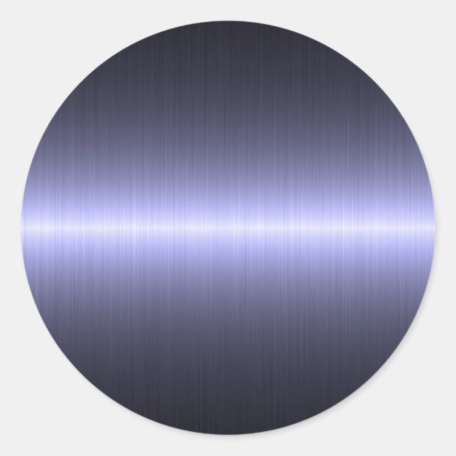 blau gebürstet stark runder aufkleber (Vorderseite)