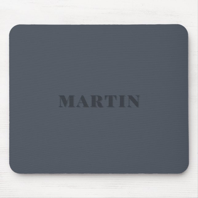 Blau gedämmt, Asche blauer individuelle Name Mousepad (Vorne)