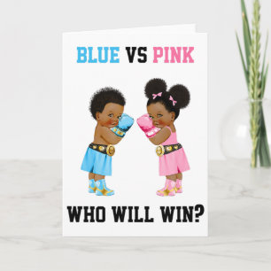 Blau gegen Pink Wer wird das Box-Thema Geschlecht Karte