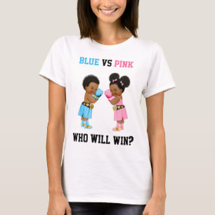 Blau gegen Pink Wer wird das Box-Thema Geschlecht T-Shirt