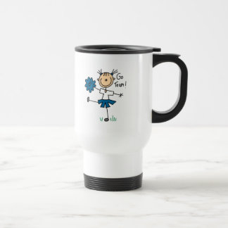 Blau geht Team-Cheerleader-Tasse Reisebecher
