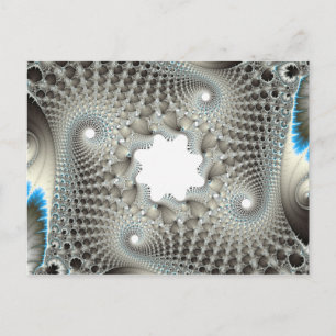 blau geknallt postkarte