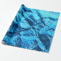Blau geknittertes Folien-Packpapier