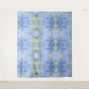 Blau Gelb Abstrakt Palo Verde Fliesenmuster Wandteppich