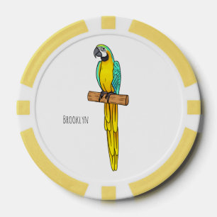 Blau-Gelb-Cartoon Pokerchips