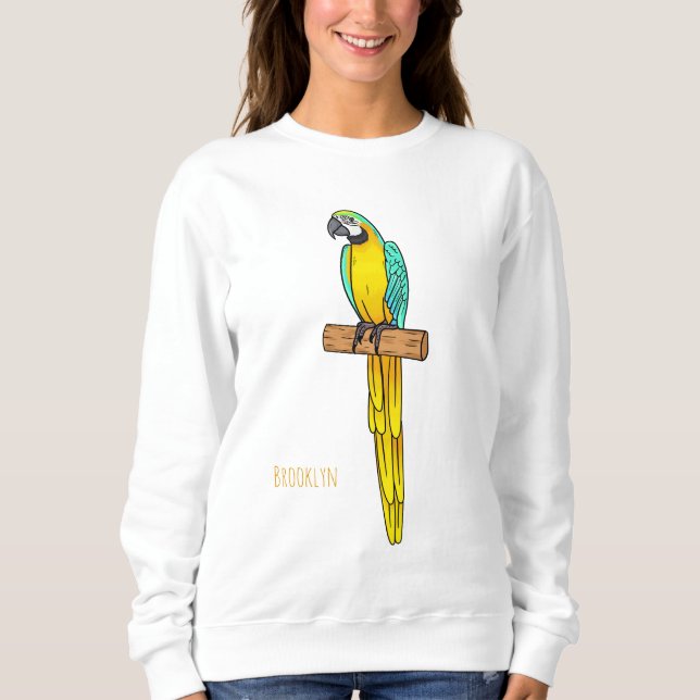 Blau-Gelb-Cartoon Sweatshirt (Vorderseite)