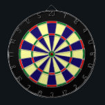 blau, gelb, grün, rot - Metallkarton Dartscheibe<br><div class="desc">Blauer,  hellgelber,  grüner und roter Metallkäfig Dartboard mit schwarzem Ziffernblatt wird Ihrer Mannhöhle Stunden Spaß machen. Das kann aber für jeden in der Familie genutzt werden. Die Farben Rot,  Braun,  Blau,  Gold und vieles mehr sind in majestätischen Farben gehalten.</div>