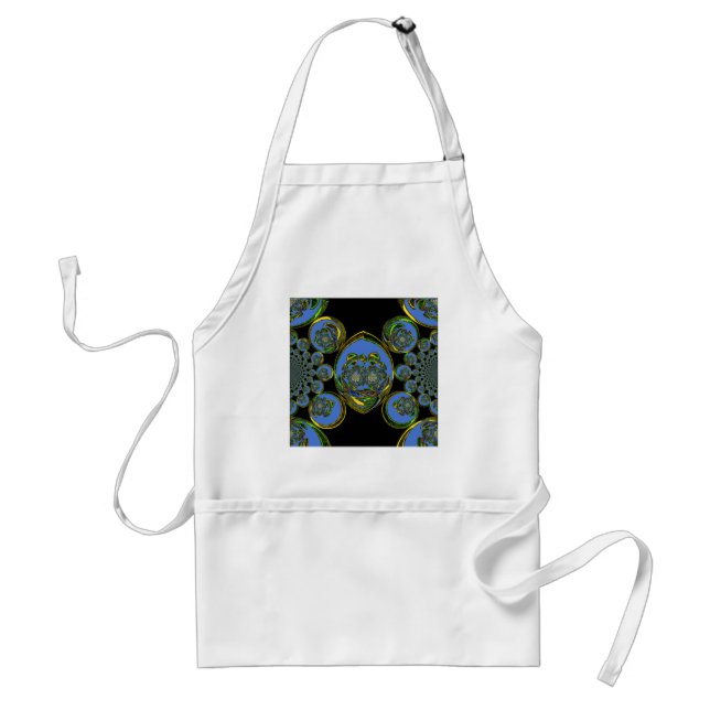 Blau-Gelb-Kaleidoskop Kunstdrucke Schürze (Vorne)