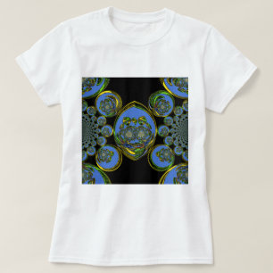 Blau-Gelb-Kaleidoskop Kunstdrucke T-Shirt