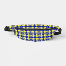 Blau Gelb Karo Argyle-Muster Bauchtasche