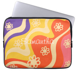 Blau, gelb, orange, rosa, Abstrakt Laptopschutzhülle