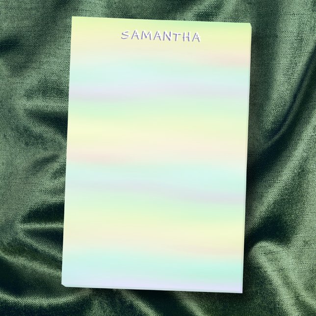 Blau-Gelb-Pastellfarben-individuelle Name Post-it Klebezettel (Von Creator hochgeladen)