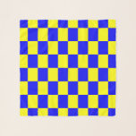 Blau-Gelb-Prüfmuster Schal<br><div class="desc">Modernes, minimalistisches Design im Karo-Stil.</div>