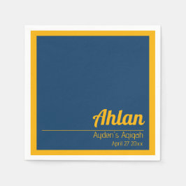 Blau Gelb Solid Color Schlicht, Aqiqah Baby Dusche Serviette