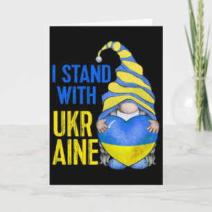 Blau Gelb Ukraine Garten Gnom Ukrainische Flagge T Karte