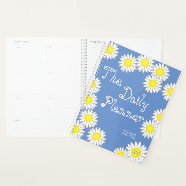 Blau-Gelb-Weiße Daisy Planer (Anzeige)