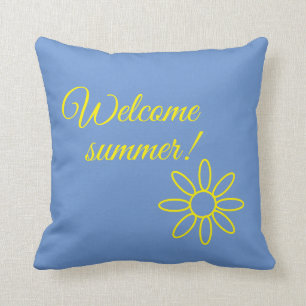 Blau & gelb, Willkommen Sommer! Kissen