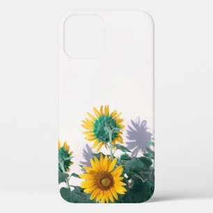 Blau-gelbe Blumen an der weißen Wand Case-Mate iPhone Hülle