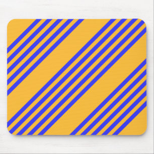 Blau-gelbe Fünf-Streifen-Muster Mousepad