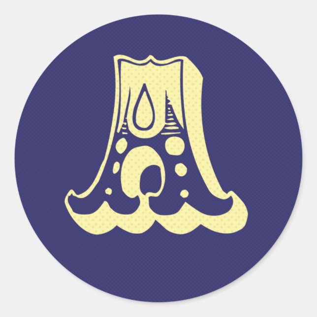 blau-gelber Zirkus Ein Aufkleber (Vorderseite)