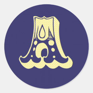 blau-gelber Zirkus Ein Aufkleber