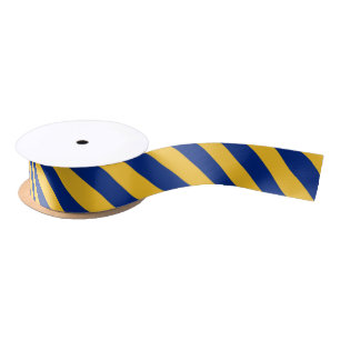 Blau-gelbes Farbband Satinband