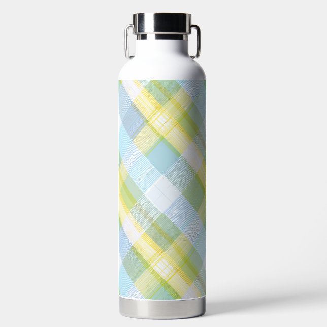 BLAU-GELBES OSTER-KAROMUSTER TRINKFLASCHE (Vorderseite)