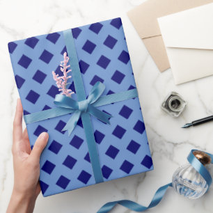 Blau geometrisch einfach geschenkpapier