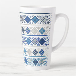 blau geometrisch milchtasse