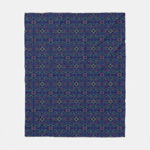 Blau geometrische Shuffle Fleece Blanket