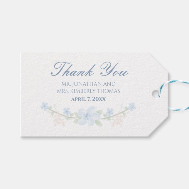 Blau Geschenkanhänger (Vorderseite (Horizontal))