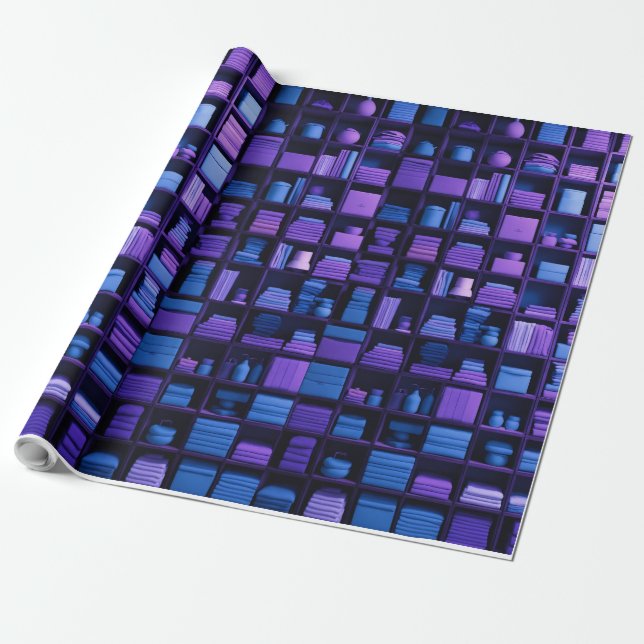 blau geschenkpapier (Ungerollt)