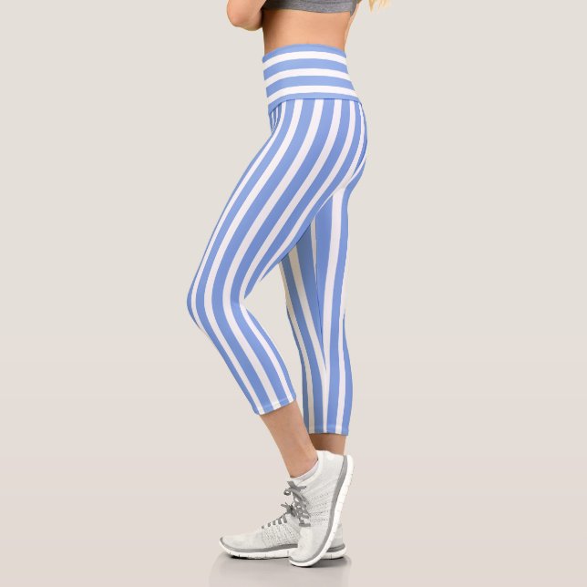 blau gestreift capri leggings (Links)