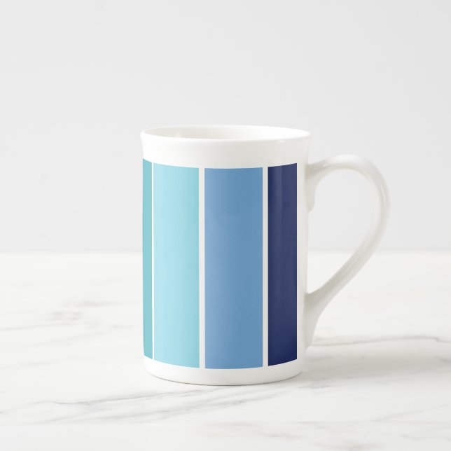 blau gestreift prozellantasse (Rechts)
