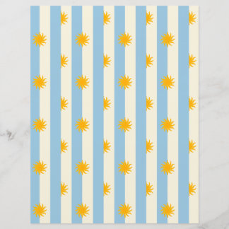 Blau gestreiftes Gold-Sonnenstrahl-Scrapbook-Papie