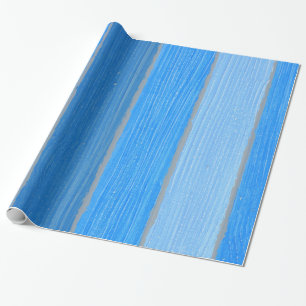 Blau gestrichenes Holz im nautischen Stil Geschenkpapier