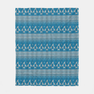 Blau gestrickter Hintergrund Fleecedecke