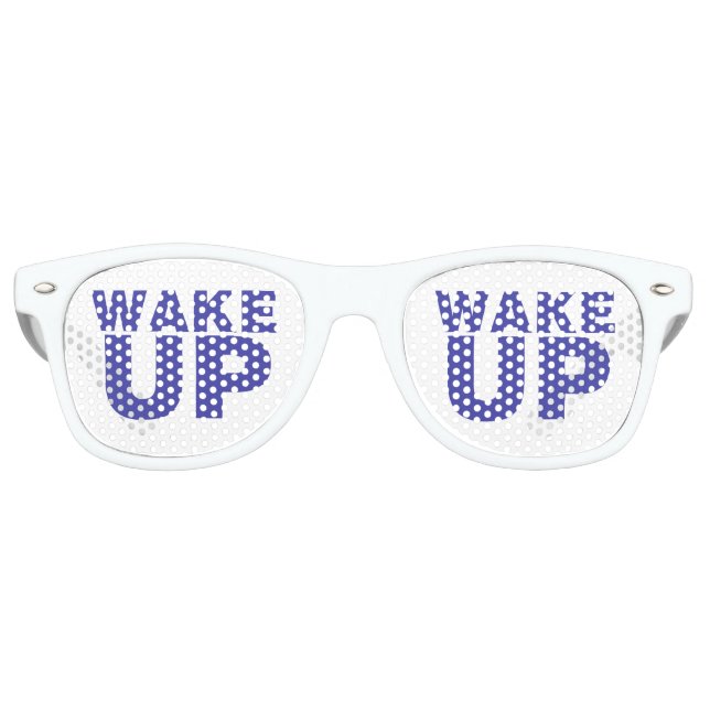 Blau geweckt partybrille (Vorderseite)