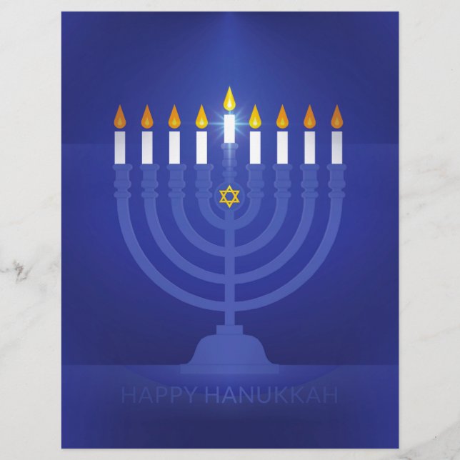 Blau glücklich hanukkah (Vorderseite)